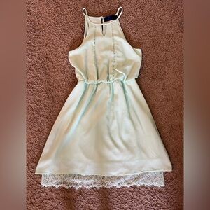 Blue Rain Green Halter Sundress for Weddings